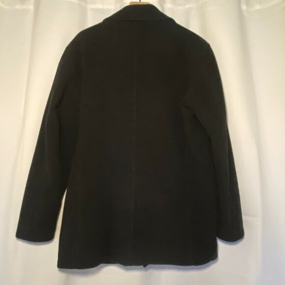 Kenneth Cole Reaction Double Breasted Mens L Peacoat Wool Blend Insulated EUC - Picture 2 of 10